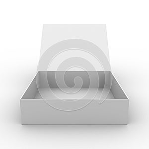 Open box on white background