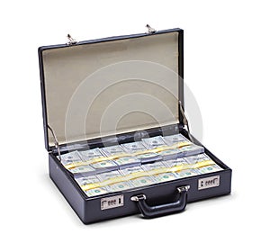 Open Briefcase with Cash