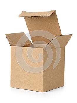 Open brown cardboard box