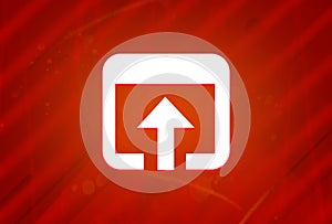 Open in browser icon isolated on abstract red gradient magnificence background