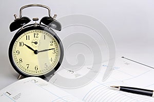 Open calendar and alarm clock