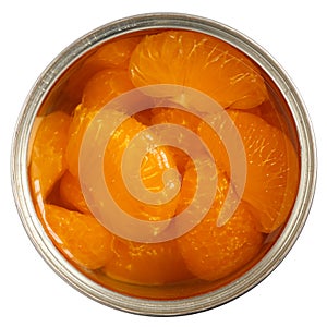 Open can of mandarins.