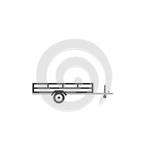 Open car trailer icon