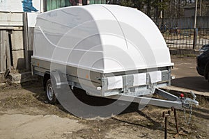 Open car trailer. Trailer for passenger cars.Sale, rental and maintenance of trailers