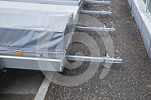 Open car trailer. Trailer for passenger cars.Sale, rental and maintenance of trailers