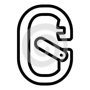 Open carabine icon, outline style photo