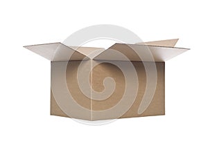 Open cardboard box