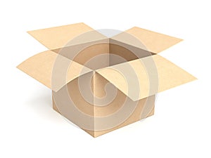 Open cardboard box photo
