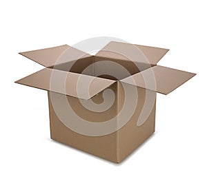 Open cardboard box photo