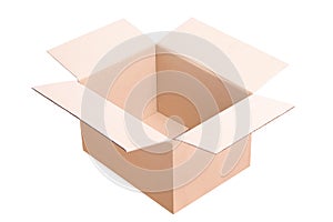 An open cardboard box photo