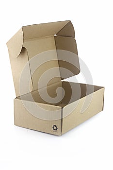 Open cardboard box