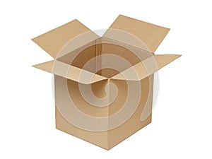 Open cardboard box.