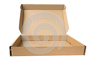 Open cardboard box