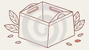 Open Cardboard Container, Simple Storage Vector Graphic, vector design Generative AI