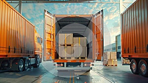 The open cargo truck.AI generated image