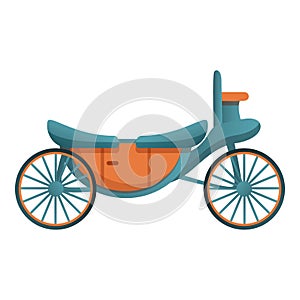 Open carriage icon, cartoon style