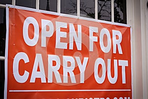 Carry Out Sign photo