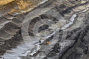 Open cast coal mining