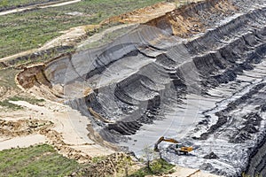 Open cast coal mining