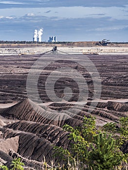 Open-cast lignite mining in Lusatia photo