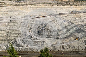 Open-cast mine on mining operations in Asbestos Russia