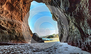 Open cave at One Thousand Steps Beach