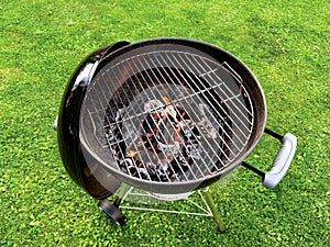 open charcoal grill