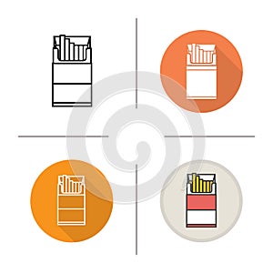 Open cigarette pack icon