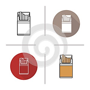 Open cigarette pack icon