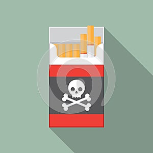 Open cigarettes pack box