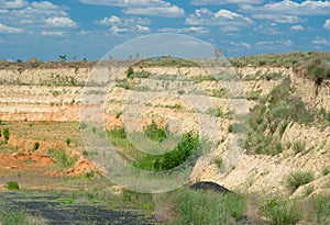 An open clay pit