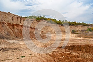 An open clay pit