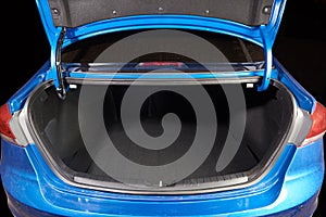 Open clean modern car trunk