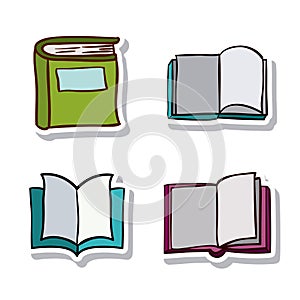 Open and close book and literature design