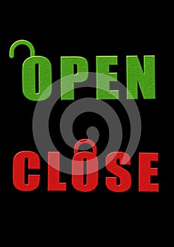Open close sign board