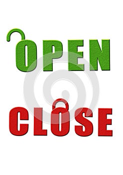 Open close sign board