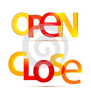 Open and close signs