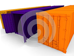 Open and closed cargo containers