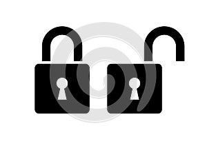 Open and closed lock icon