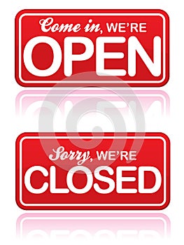 Open and Closed Signs EPS