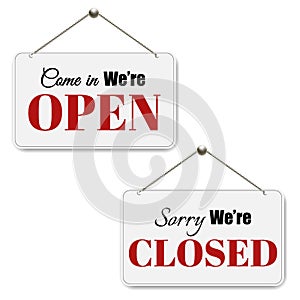 Open And Closed Signs Set