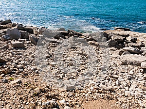 open coast view jurassic coast water blue summer day landscape i