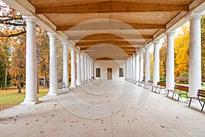 The open colonnaded gallery