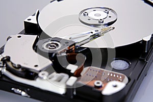 Open computer hard drive