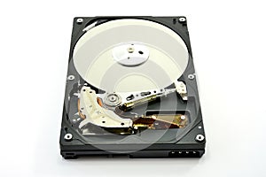 Open computer hard drive