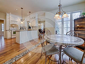 Open concept contemporary kitchen in luxury home