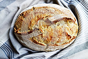 Open crust sourdough bread loaf