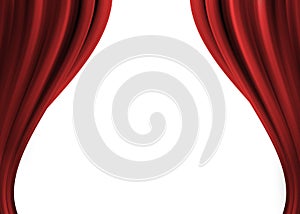 Open curtain red, theatre