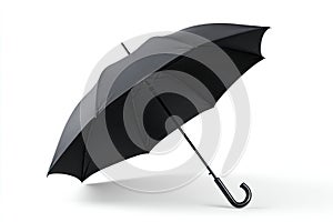 Classic Black Umbrella Isolated on White Background