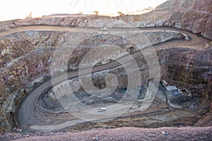 Open cut  gold mine at Cobar